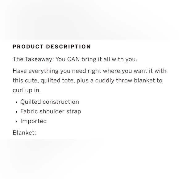 PINK Victoria’s Secret Quilted Tote Bag + Plush Blanket Set - Picture 5 of 7